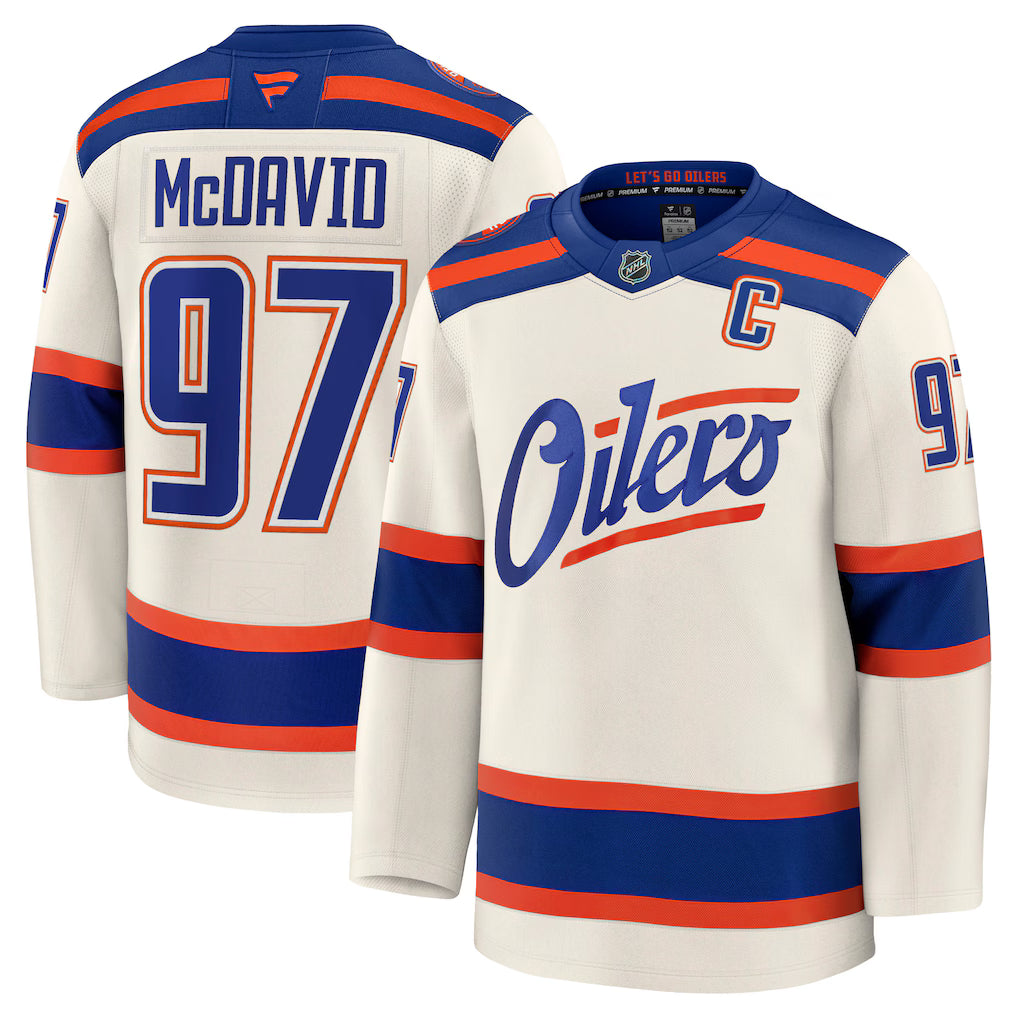 Connor McDavid Edmonton Oilers Alternate Premium Jersey - White